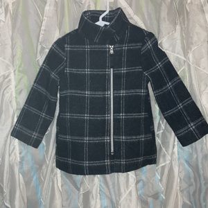 CHEROKEE Girls Size: 2T Plaid Wool Pea Coat